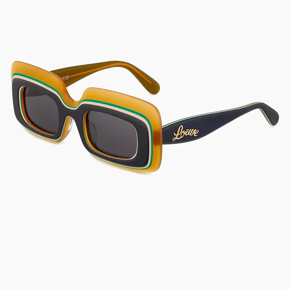 Loewe Chunky Anagram 46mm Rectangular Sunglasses